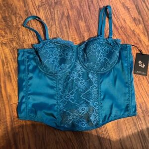 Sincerely Jules Jade Corset Top- New With Tags